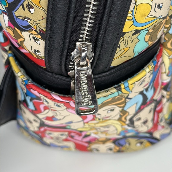 Loungefly Disney RARE Princesses Cinderella, Jasmine, Snow White, Mini Backpack - Picture 11 of 12